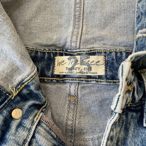 Free People Jean Coverall Size 25 Stone Beach Blue Color NWT - Picture 5 of 7